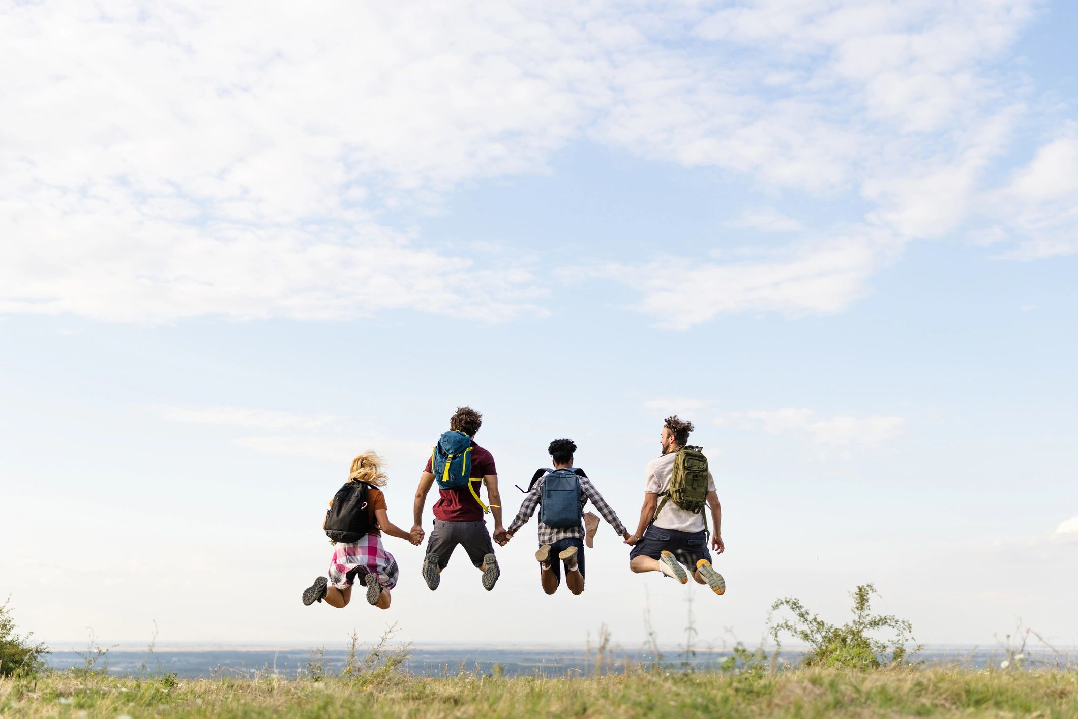 Friends celebrating outdoors placeholder